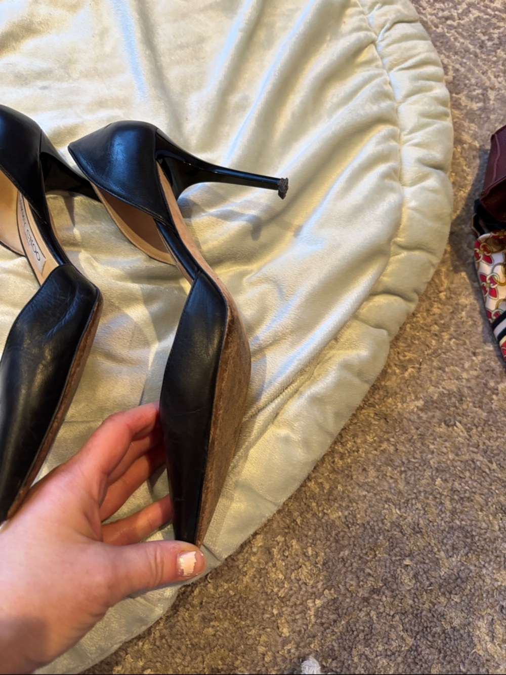 Jimmy Choo Women's pointed-Toe D'Orsay Pumps in black leather 39 - Picture 4 of 7